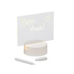 Luminária Led de Mesa Tela Acrílica 3D para Lembrete Personalizada 